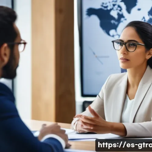 Home 25 무역업계에서의 여성 전문가 성공 사례 - A professional Hispanic businesswoman leading a diverse international negotiation meeting in a moder...